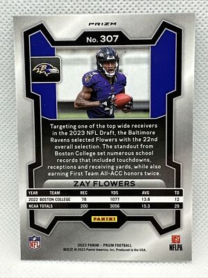 2023 Panini Prizm GREEN WAVE RC ROOKIE ZAY FLOWERS Baltimore