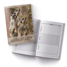 itenga Hausaufgabenheft Erdm&auml;nnchen A5 96 Seiten Stundenplan Schulkalender Noten