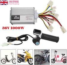 36V 1000W E-Bike Brush Motor Controller with Multifunction Thumb Throttle Grip