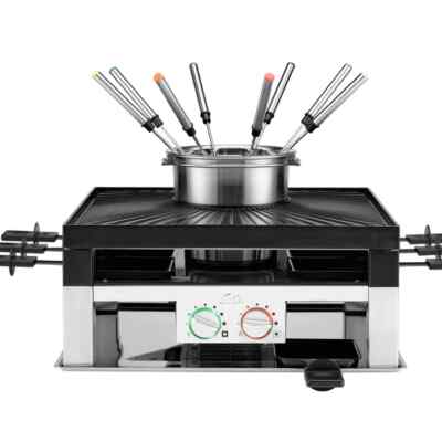 Solis - Combi-Grill 3 in 1 (Typ 796), Tischgrill, Fondue und Raclette