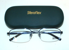 New Sferoflex Men's Metallic Dark Blue Half Rim EYEGLASSES Frames 2203 356 54