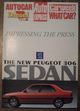 PEUGEOT 306 SEDAN orig 1995 UK Mkt Press Impressions Publicity / Sales Brochure
