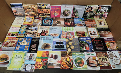 Lot of 20 Cooking Baking Recipe Grilling Low-Fat Ingredient Books MIX-UNSORTED