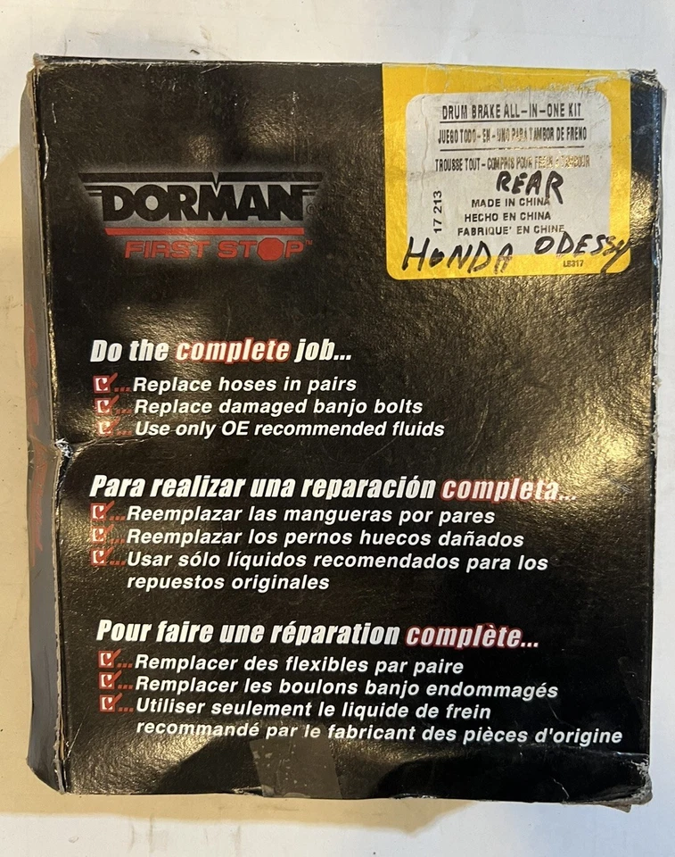 Drum Brake Hardware Kit Dorman HW17364 fits 99-02 Honda Odyssey - Image 3 of 3