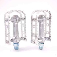 MKS BM-7 Alloy Anodized MTB BMX Old School Flat Bike 9/16" Pedal - Silver