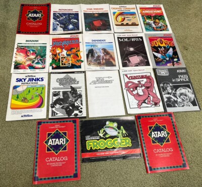 18 VINTAGE ORIGINAL ATARI 2600 INSTRUCTION MANUALS Berzerk, Joust, Solaris Lot