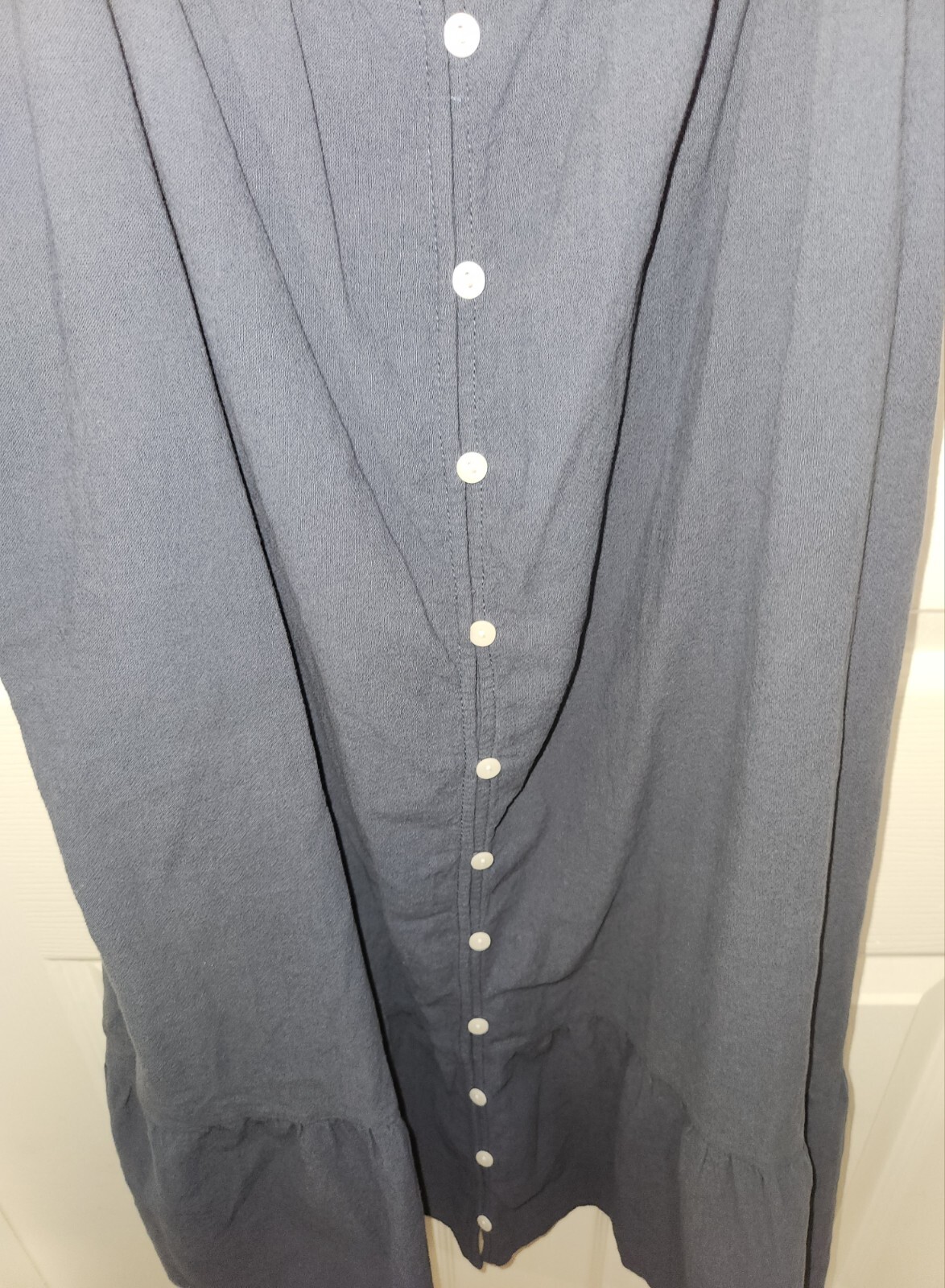 Universal Thread Navy Button Down Dress With Flut… - image 4