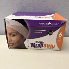 NIB Graham Beauty Sanek White Mega Wrap Strips Box-6 Packs of 40 Strips