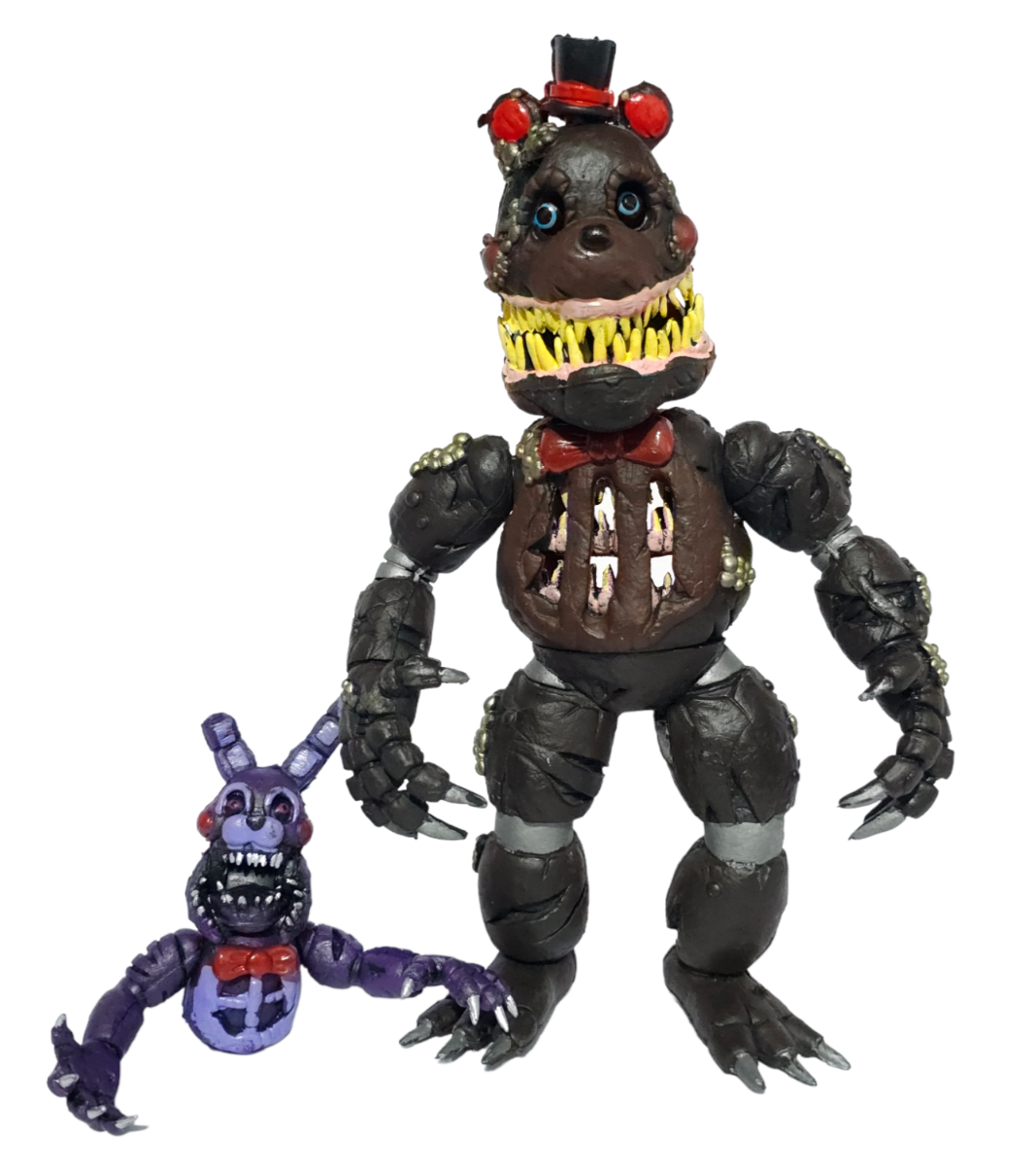 TOY FIGURE MEXICAN FIVE NIGHTS AT FREDDY 'ANIMATRONICS SPRINGTRAP C TWISTED  9IN