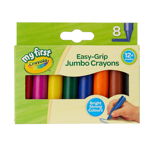 Crayola Jumbo Wax Crayons My First 8Pack Easy Grip Chunky eBay