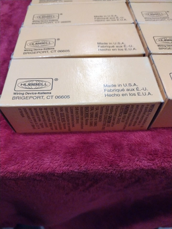 30 Hubbell HBL5362I HBL Duplex Outlets Receptacle 20A 125V 5-20R Ivory Made USA - Image 2 of 4