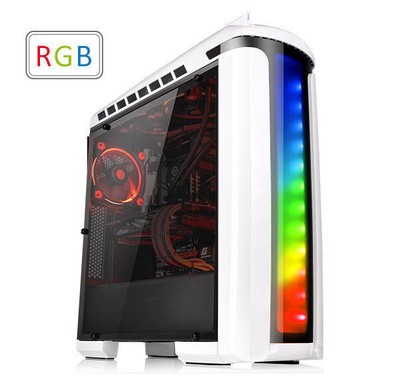 Thermaltake Versa C22 RGB Snow Edition Mid Tower Window Case, CA-1G9-00M6WN-00