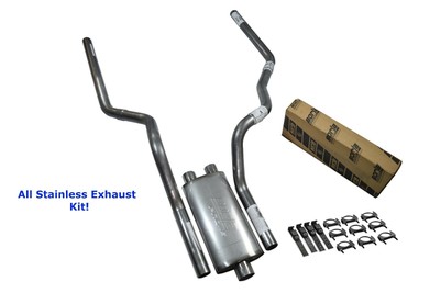 All-Stainless Dual Exhaust Kit Chevy GMC 1500 07-14 Borla Pro XS Rear Exit