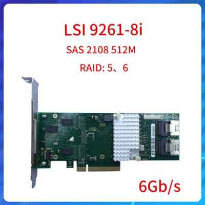 for LSI 9261-8i SAS PCI-E RAID5 6 Server Array Card Control Card 512M Cache