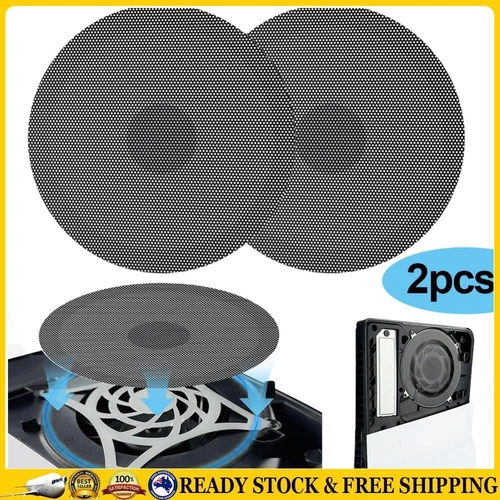 2 Pack Fan Dust Filter Anti-Dust Cover Black for PS5 Slim Disc&Digital Edition .