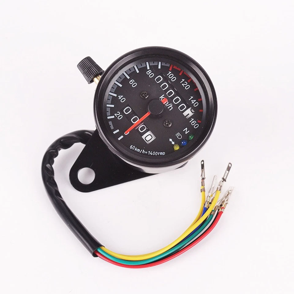 Moto Doble Odómetro Velocímetro Medidor LED Luz Trasera Luz Señal Universal Foto 2 de 4