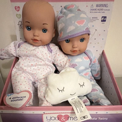 You & Me Cuddle Twins Baby Doll Set Sound Feature Age 3+ MPN AD20236 - Image 1 of 3