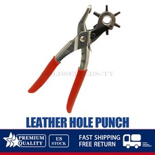 NEW Leather Hole Punch Belt Tool 6 Sizes Puncher Revolving Pliers