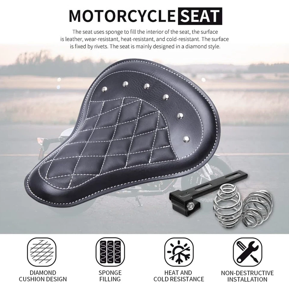 Muelle asiento individual bobber motocicleta Honda Shadow Spirit VT 1100 750 VLX 600 Foto 4 de 4