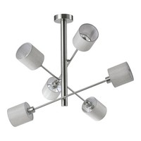 Nickel Satiniert Grau Moderne Deckenlampe Deckenleuchte 6X40W/E14 60X60 [Cm]