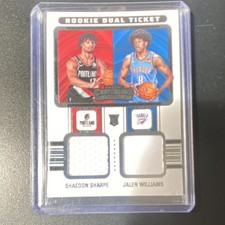 Panini Contenders Rookie Dual Ticket Sharpe Williams Dual Swatch #RT2-JWS