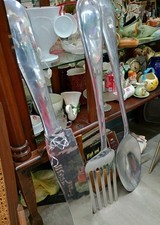 Giant Hanging Spoon, Knife And Fork- 46 inch- Aluminum Pop Wall Art