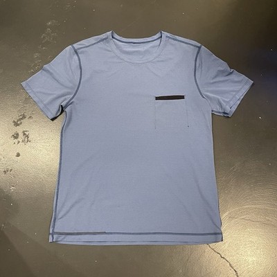 Lululemon Shirt Mens Medium Blue Pocket T Shirt R.A.D. Performance