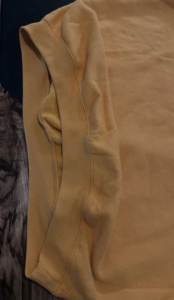 Vintage Yellow Short Sleeve V Sweatshirt Blank Size Large - Image 3 of 4