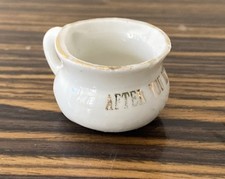 Antique miniature novelty collectable chamberpot with verse ?AFTER YOU MY DEAR?