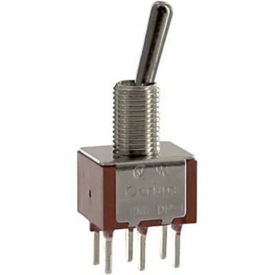 2PC CARLING TECHNOLOGIES 2M1-DP1-T1-B1-M2QE Switch, PC Mount, 28 VDC, 2 A@250 V