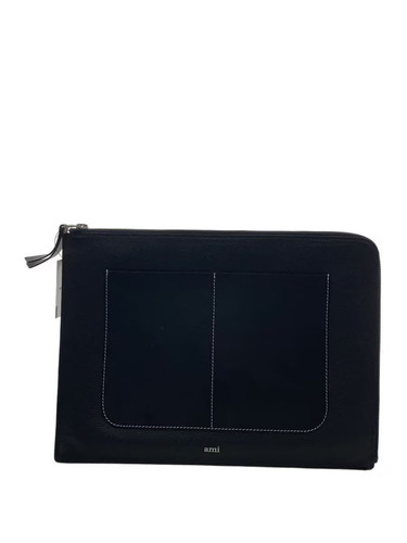 AMI PARIS Clutch Bag Black