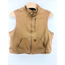 Carhartt Sandstone Vest Mens 2XL Camel V33 CML Sherpa Lined Duck Canvas Workwear