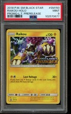 PSA 9 MINT Pokemon Raikou SM Black Star Promo Holo SM150 on eBay