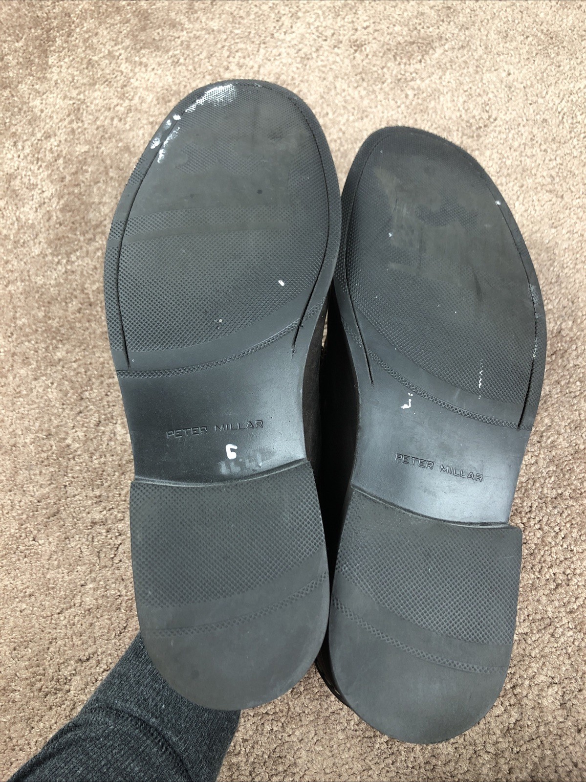 Peter Millar Solid Brown Leather Loafers Size 9M … - image 7