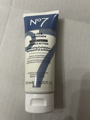 New No7 Lift & Luminate Dual Action Cleansing Exfoliator 3.3 oz 