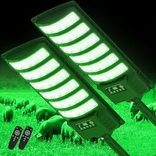 Hog Lights for Night Hunting,Powered Feeder Light Green 18000LM Solar Lights...