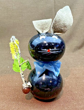 DDR Ostern Holzkunst Erzgebirge - OSTERHASE  -  / Handbemalt / 13 cm / JO