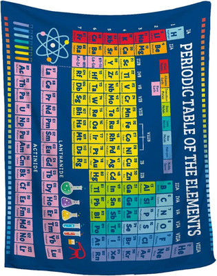 Chemistry Gifts Blanket - Periodic Table of Elements Throw Blanket - Fun Science