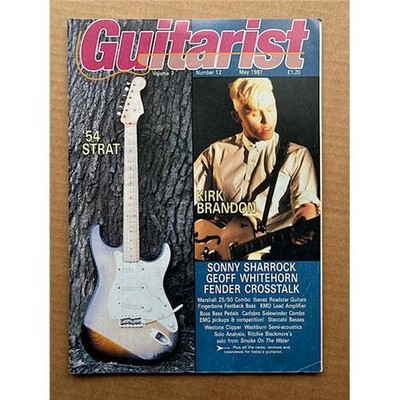 SPEAR OF DESTINY GUITARIST MAGAZINE MAY 1987 - KIRK BRANDON COVER WITH MORE INSI