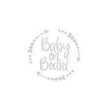 Baby on Board Car Sticker, Funny Heart Arrow Design Vehicle Safety Warning Bu...