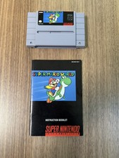 Super Mario World (SNES Super Nintendo, 1991) with Manual Tested!