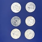 P D Kennedy Half Dollar NIFC Clad Lot of 6 Collector Coins, Low Minted - see Pic