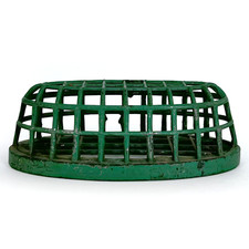VTG Dazey Manufacturing Co Flower Frog No 28 Green Metal Cage 6.5&rdquo; NY