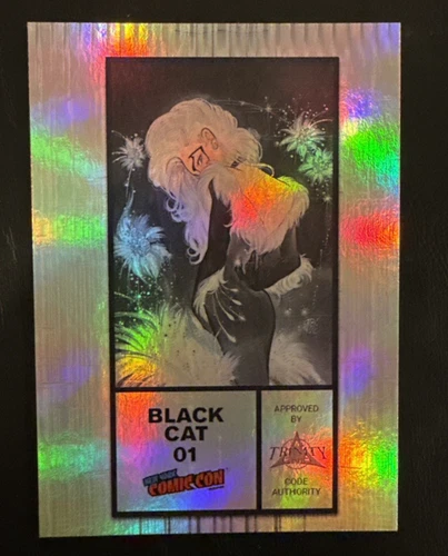 Black Cat #1 - Peach Momoko NYCC Exclusive VIRGIN Rare HOLO COA - Ltd 999 • NM/M