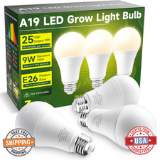 UNILAMPRO A19 Full Spectrum LED Grow Light Bulb for Indoor Plants 4000K E26