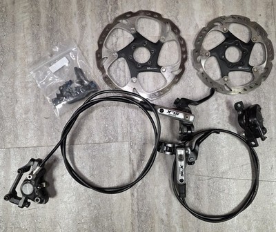 Shimano SLX Brakeset W/ICE Rotors Adapters And Hardware 180/160mm Rotors