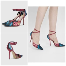 New Jimmy Choo Travis 100 Glitter Multi Color Pumps Size: 35.5 (US 5.5)