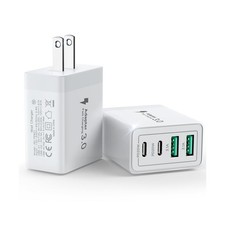  2-Pack USB C Wall Charger Block, 40W 4-Port USB C Super Fast Char... Fast Ship