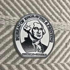 Vintage Rubber Travel Souvenir Magnet Bureau Of Engraving & Printing USA