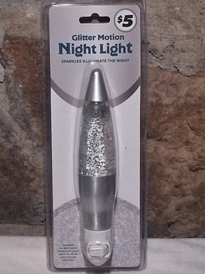 Glitter Motion Night Light 8'' Mini Lava Lamp Sparkles Illuminate the Night